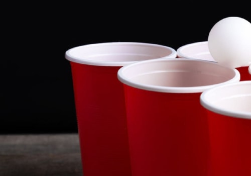 Are there any special rules for playing beer pong with different distances between teams and cups?